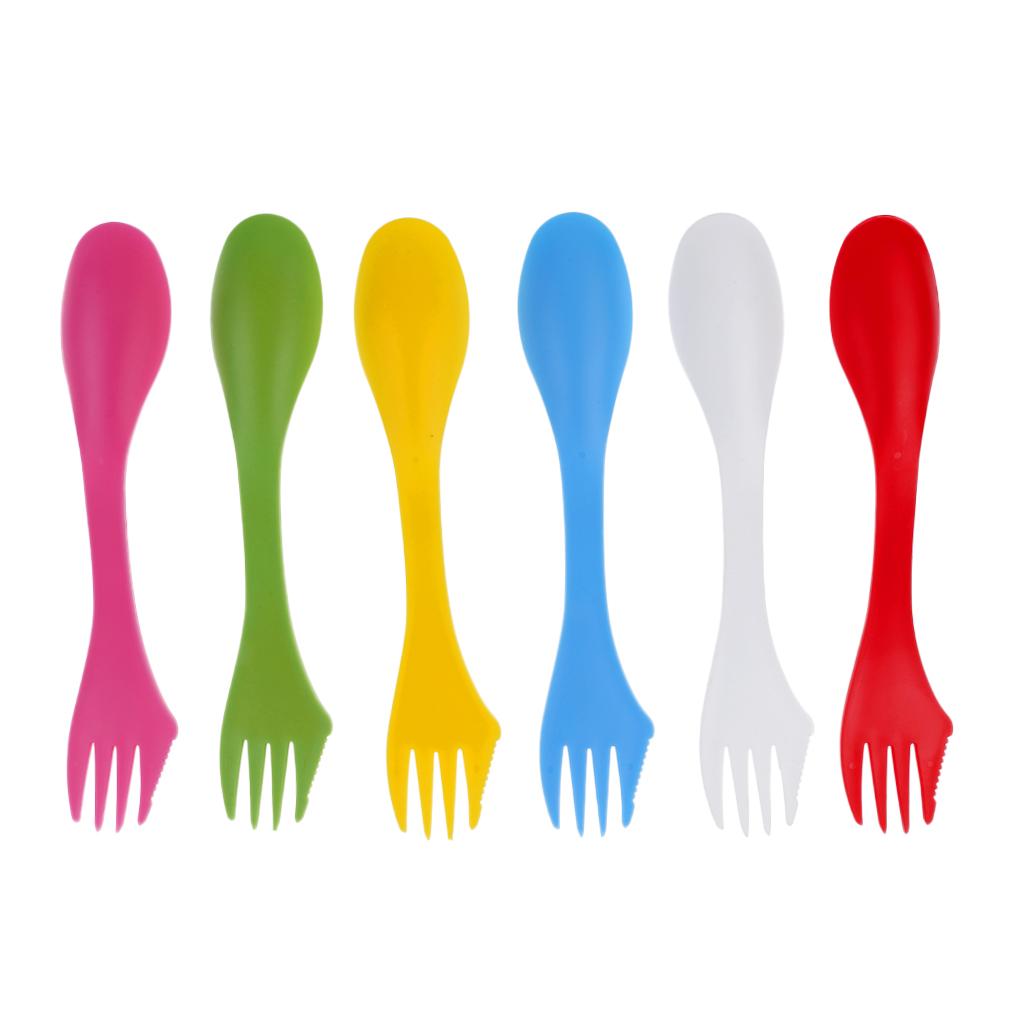 Camp Spork Set - Portable Camping Tableware for One Plastic