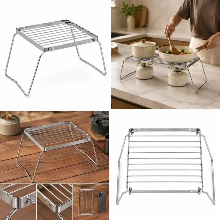 Camping Cooking Open Fire - Folding Campfire Grill Grate Open Fire