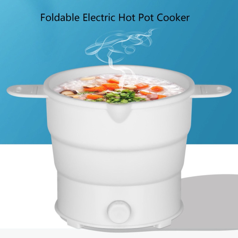 1.2L Foldable Electric Hot Pot - Camping Cooking Noodles ulasan dan harga