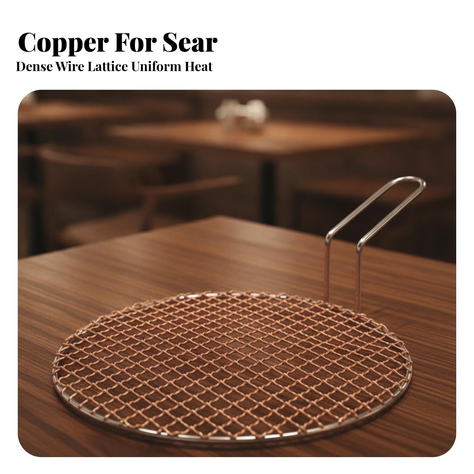 Portable Copper Mesh Round Gri - Camping Cooking ulasan dan harga