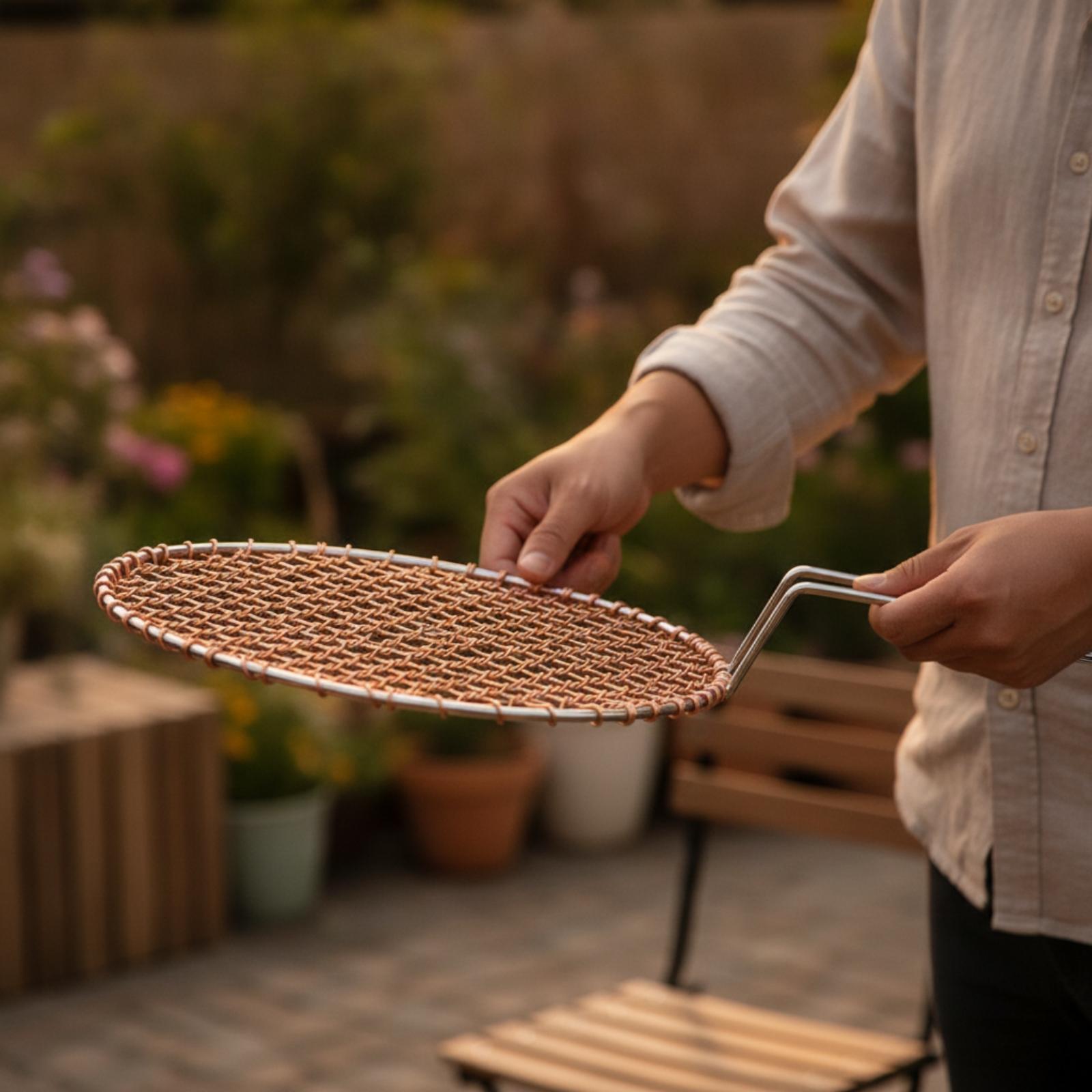 Portable Copper Mesh Round Gri - Camping Cooking ulasan dan harga