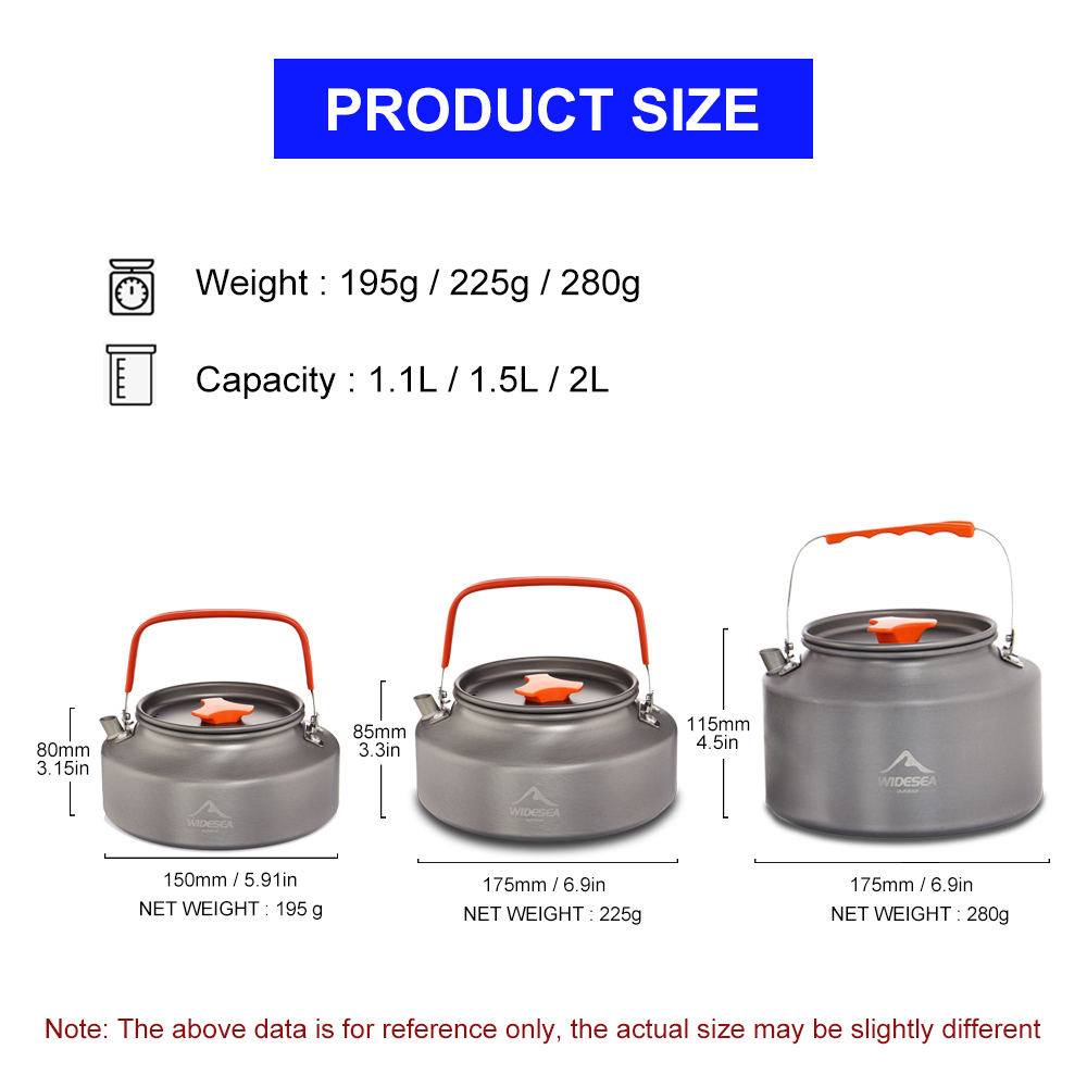 Widesea 1.1L 2L1.5L Camping Wa - Camping Cooking Accessories ulasan dan harga