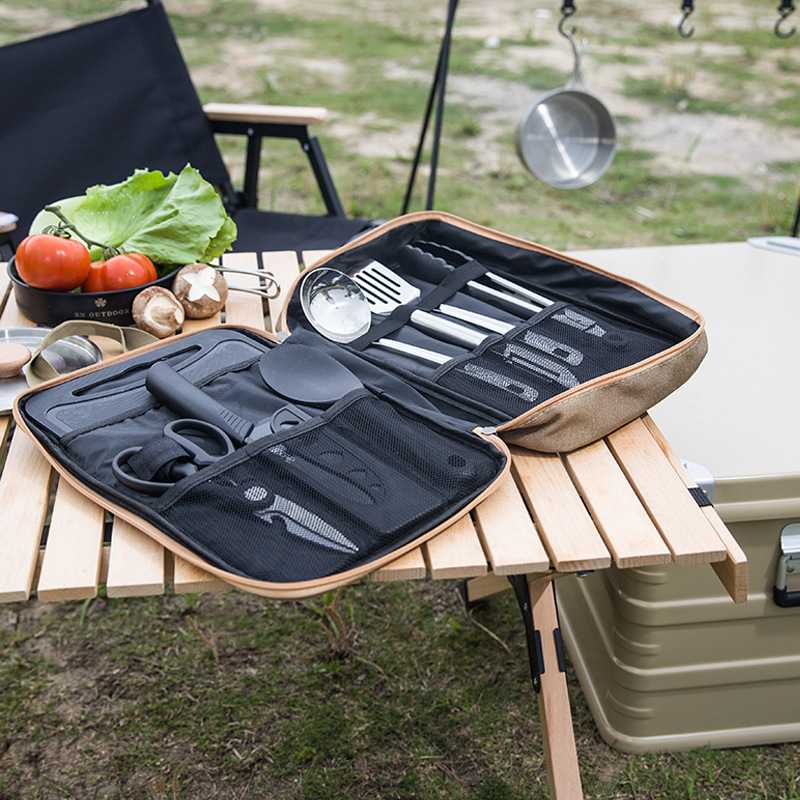 8pcs Camping Kitchen Cookware  - Camping Cooking Bag ulasan dan harga
