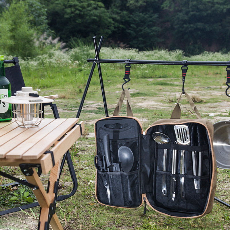 8pcs Camping Kitchen Cookware  - Camping Cooking Bag ulasan dan harga