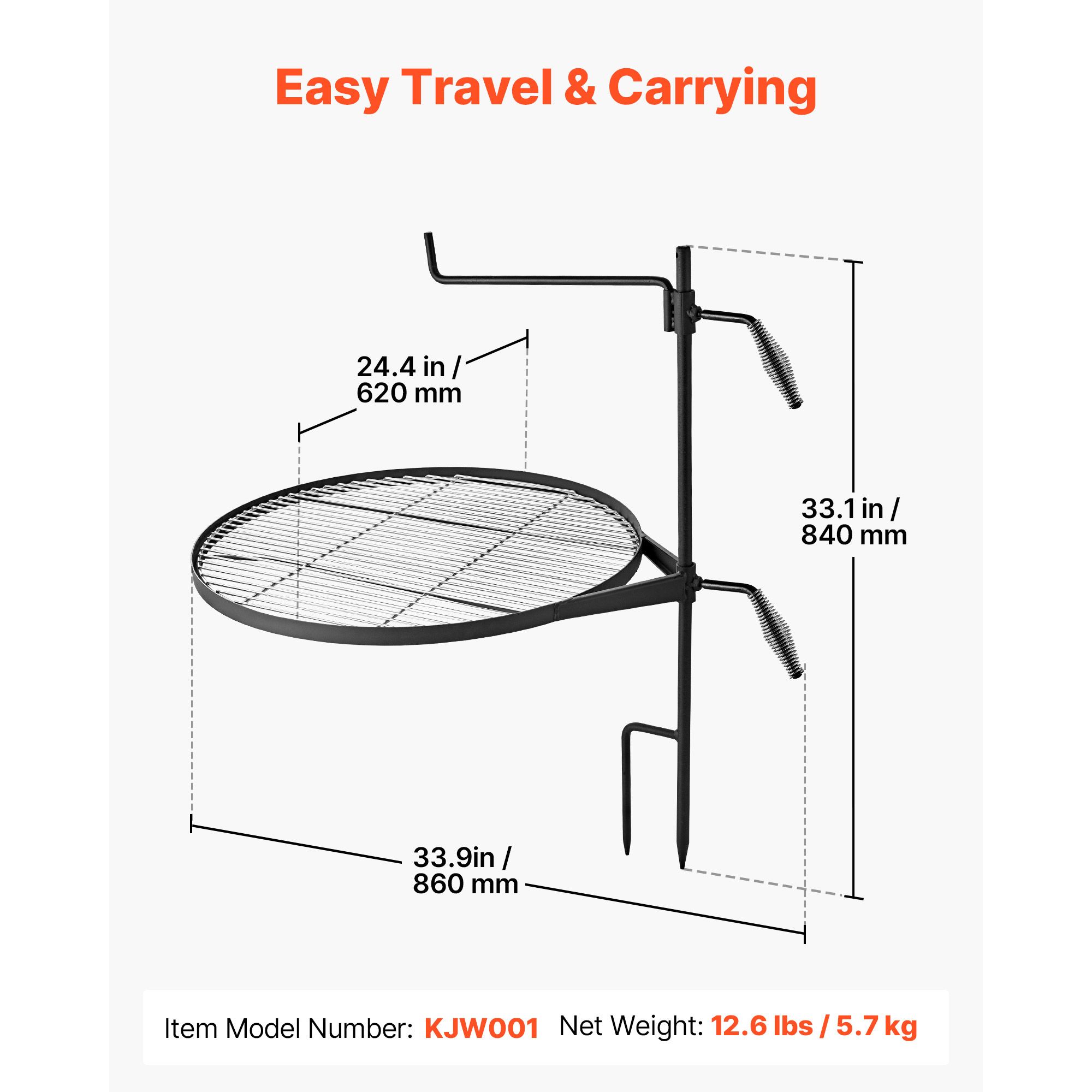 Heavy Duty Swivel Campfire Gri - Camping Cooking Open Fire ulasan dan harga