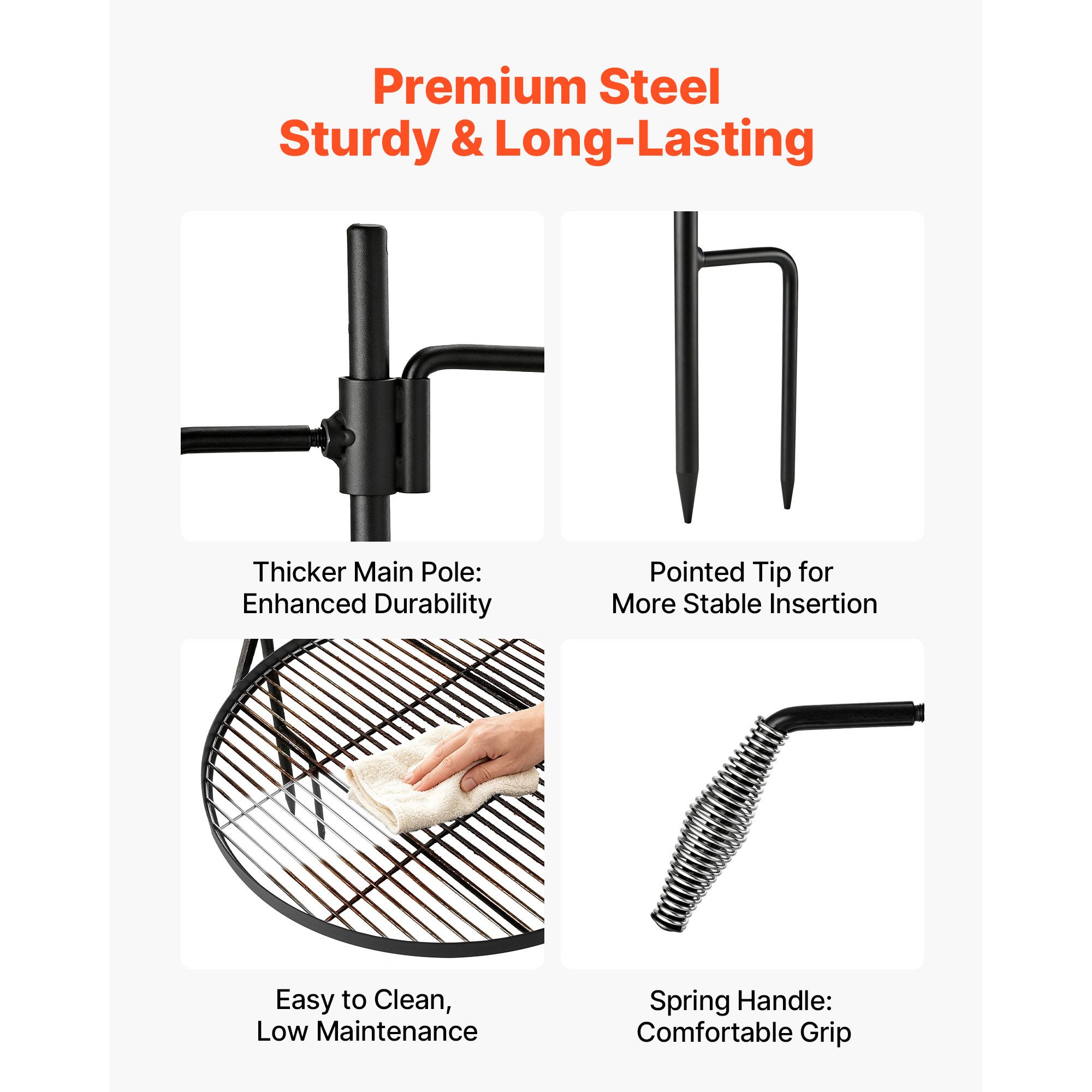 Heavy Duty Swivel Campfire Gri - Camping Cooking Open Fire ulasan dan harga