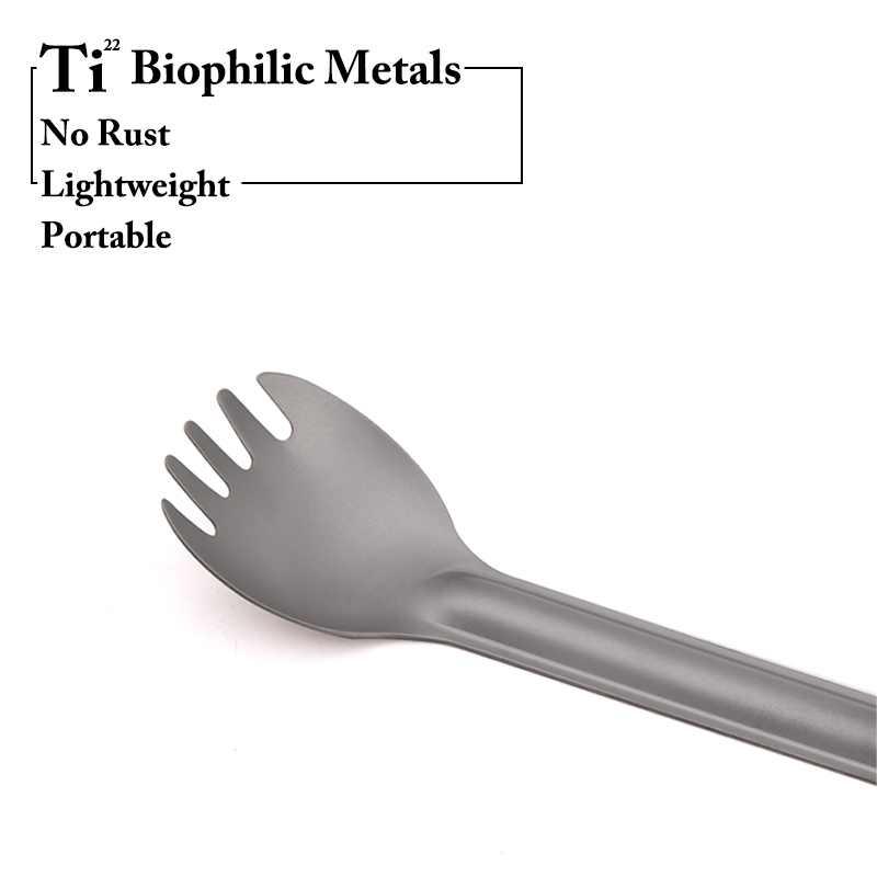 TiTo Titanium Spork Spoon Long - Camping Cooking Accessories ulasan dan harga