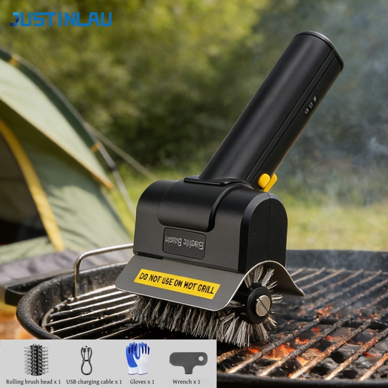 JUSTINLAU Electric Grill Brush - Camping Cooking Device ulasan dan harga