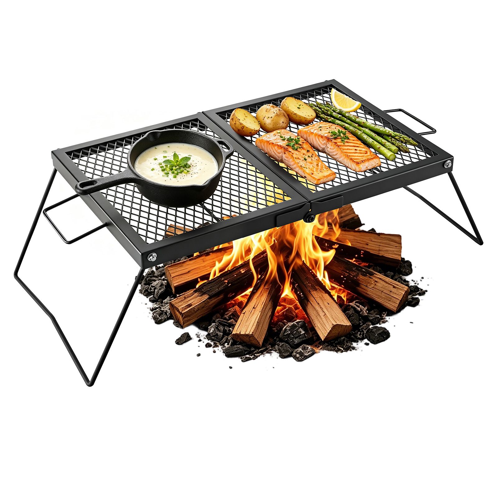 Heavy Duty Folding Campfire Gr - Camping Cooking Open Fire ulasan dan harga