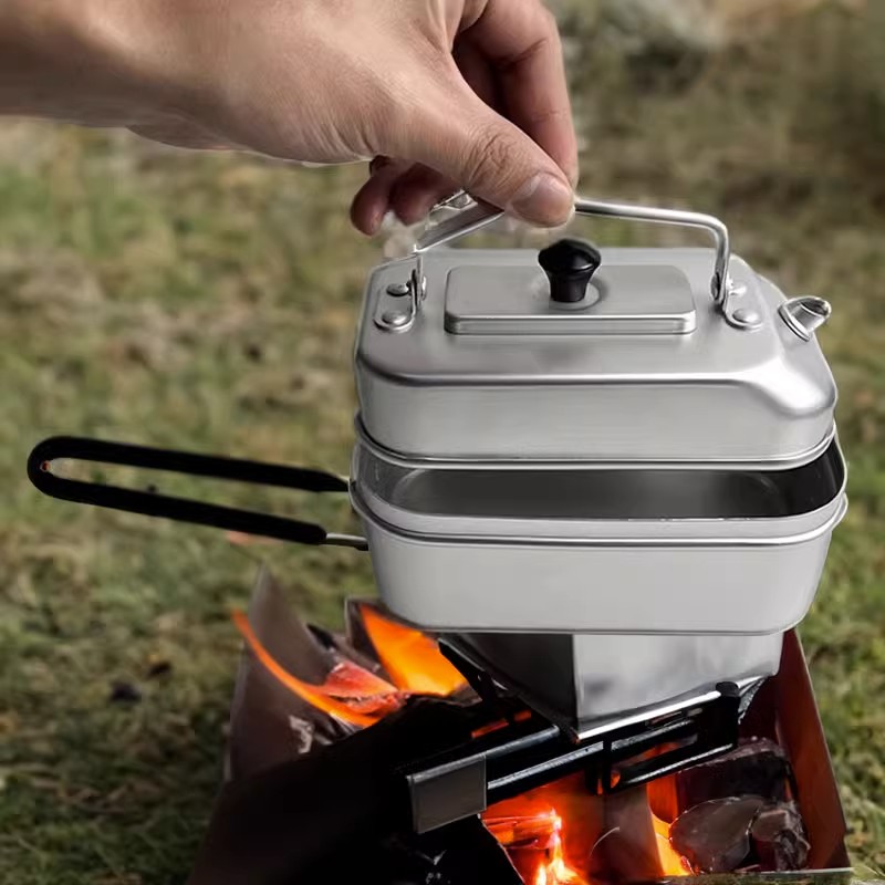 Ultralight Portable Picnic Cam - Camping Cooking Pot Stainless Steel ulasan dan harga