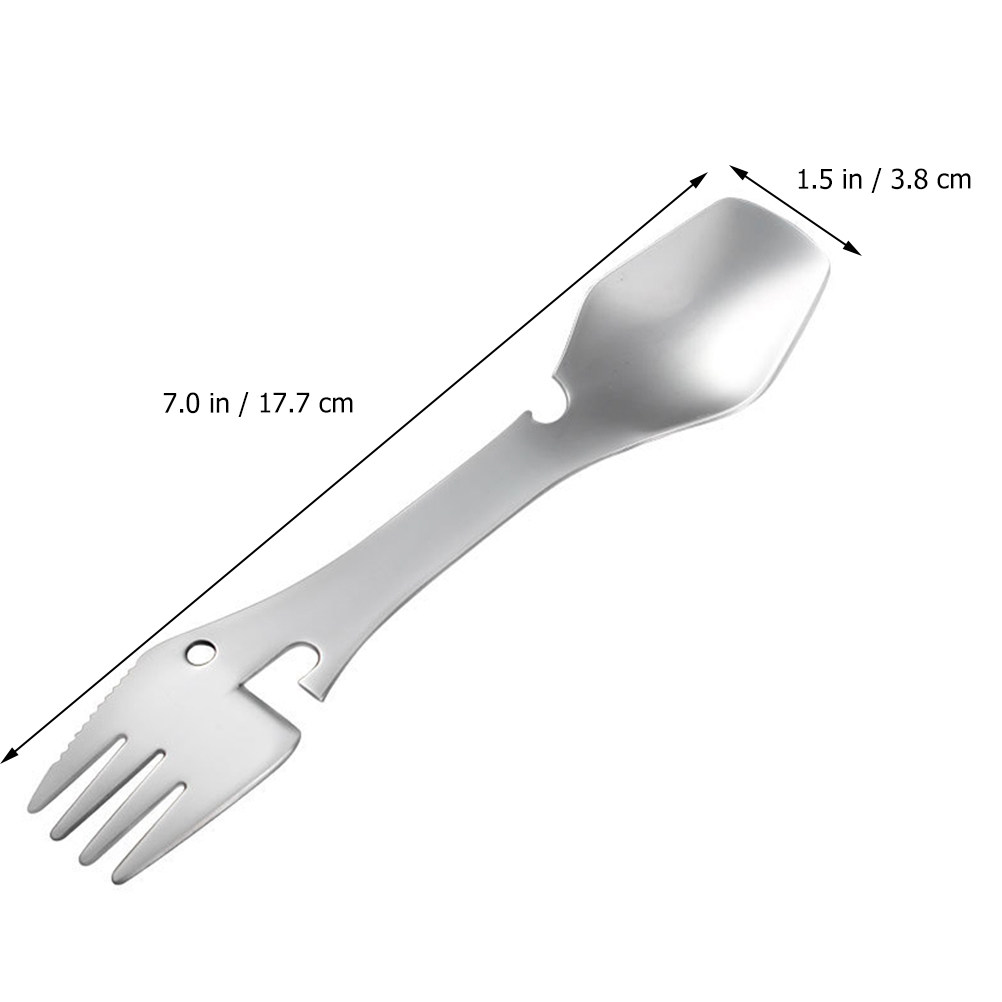 2Pcs Rustproof Stainless Steel - Camp Spork Set ulasan dan harga