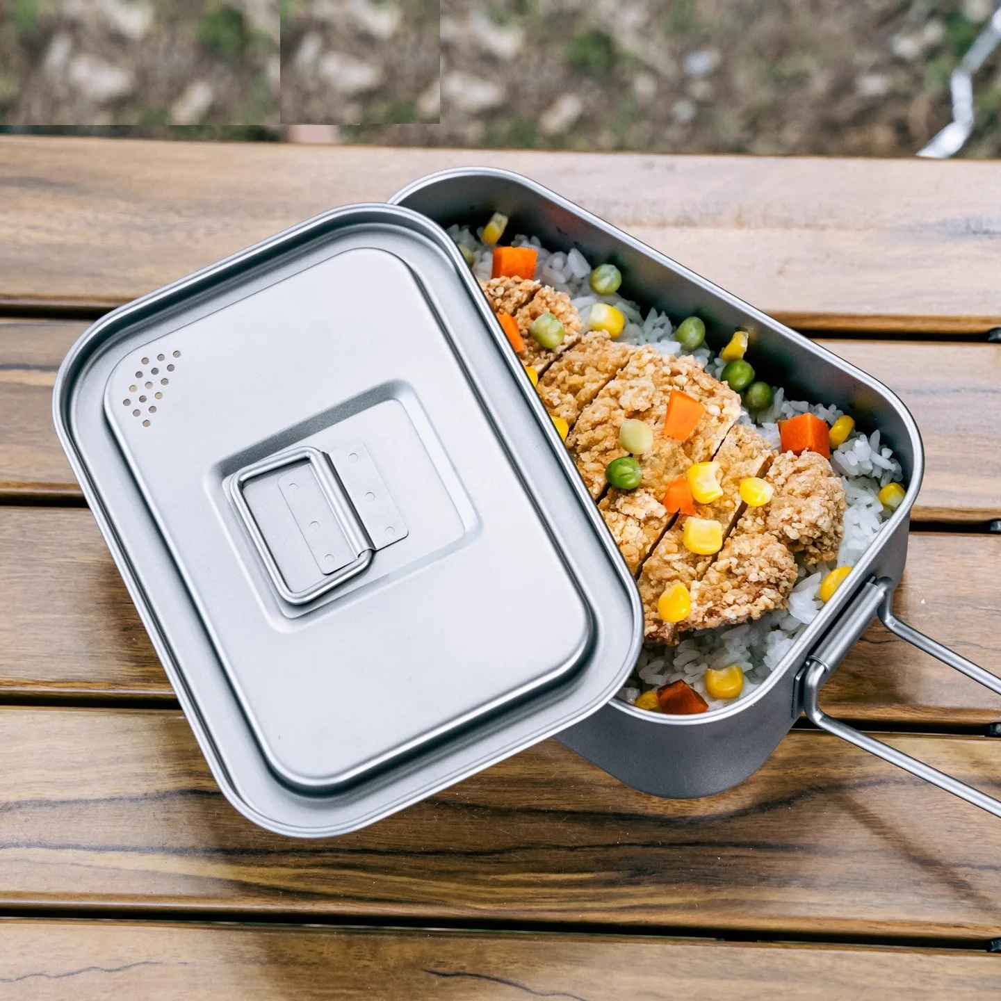 Camping Titanium Lunch Box 800 - Camping Cooking Noodles ulasan dan harga