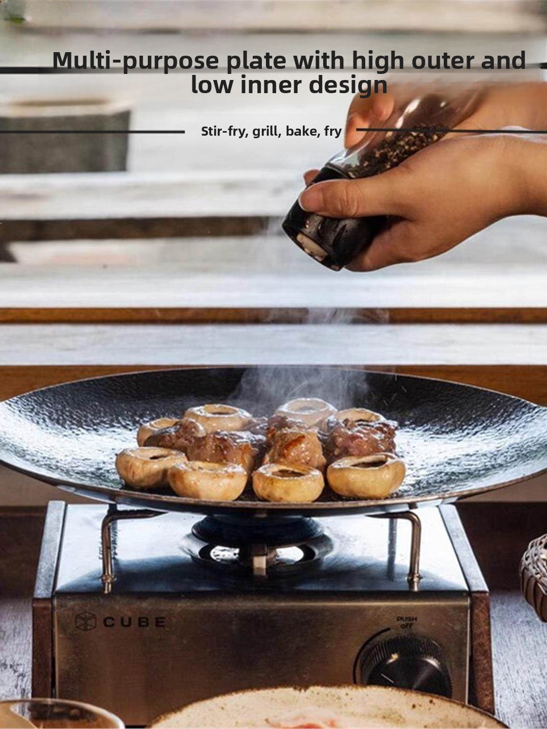 Outdoor Cast Iron Charcoal Gri - Camping Cooking ulasan dan harga