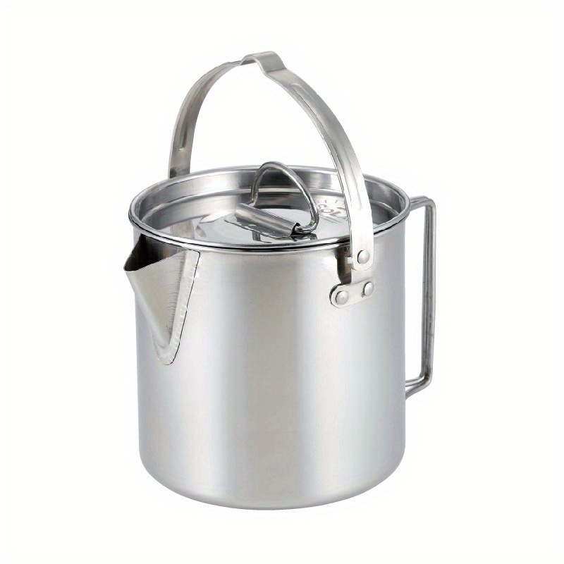 1PC Compact and Portable 1.2L  - Camping Cooking Pot Stainless Steel ulasan dan harga