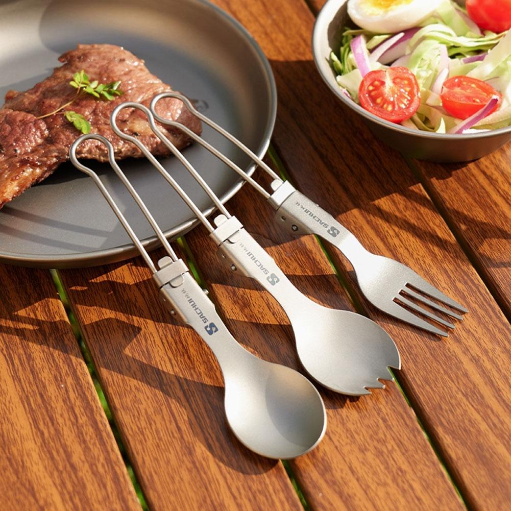 Titanium Camping Spork Cutlery - Camp Spork Set ulasan dan harga
