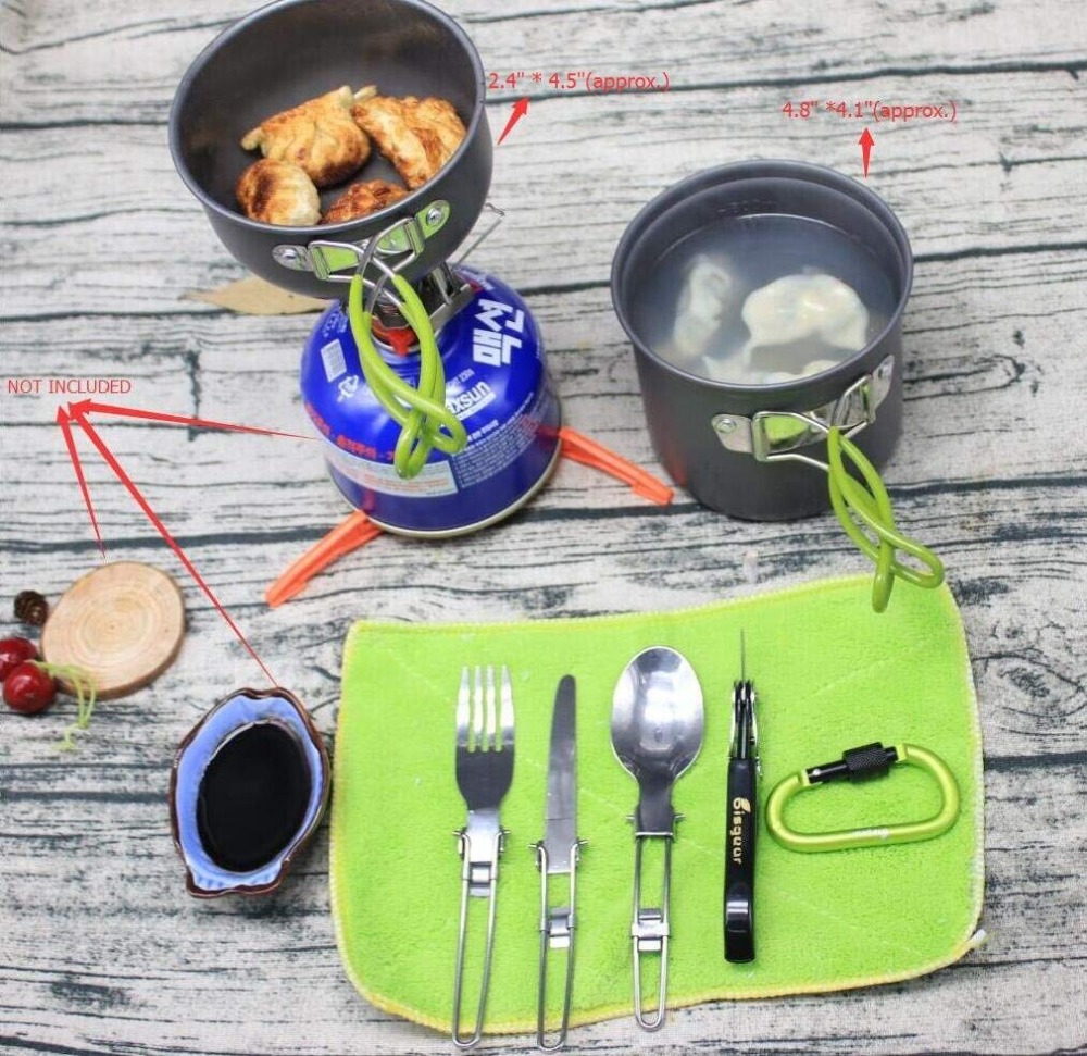12-17Pcs Camping Cookware Stov - Camp Spork Set ulasan dan harga