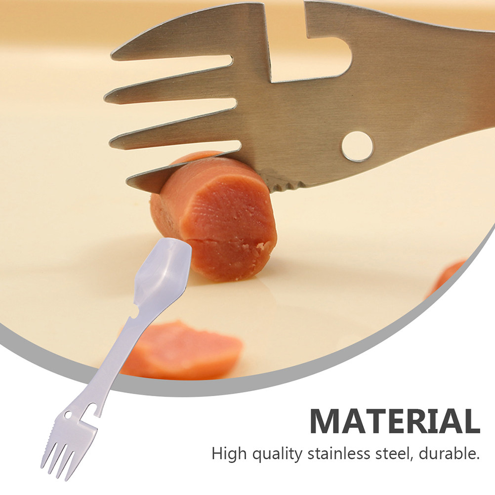 2Pcs Multifunctional 5-in-1 St - Camp Spork Set ulasan dan harga