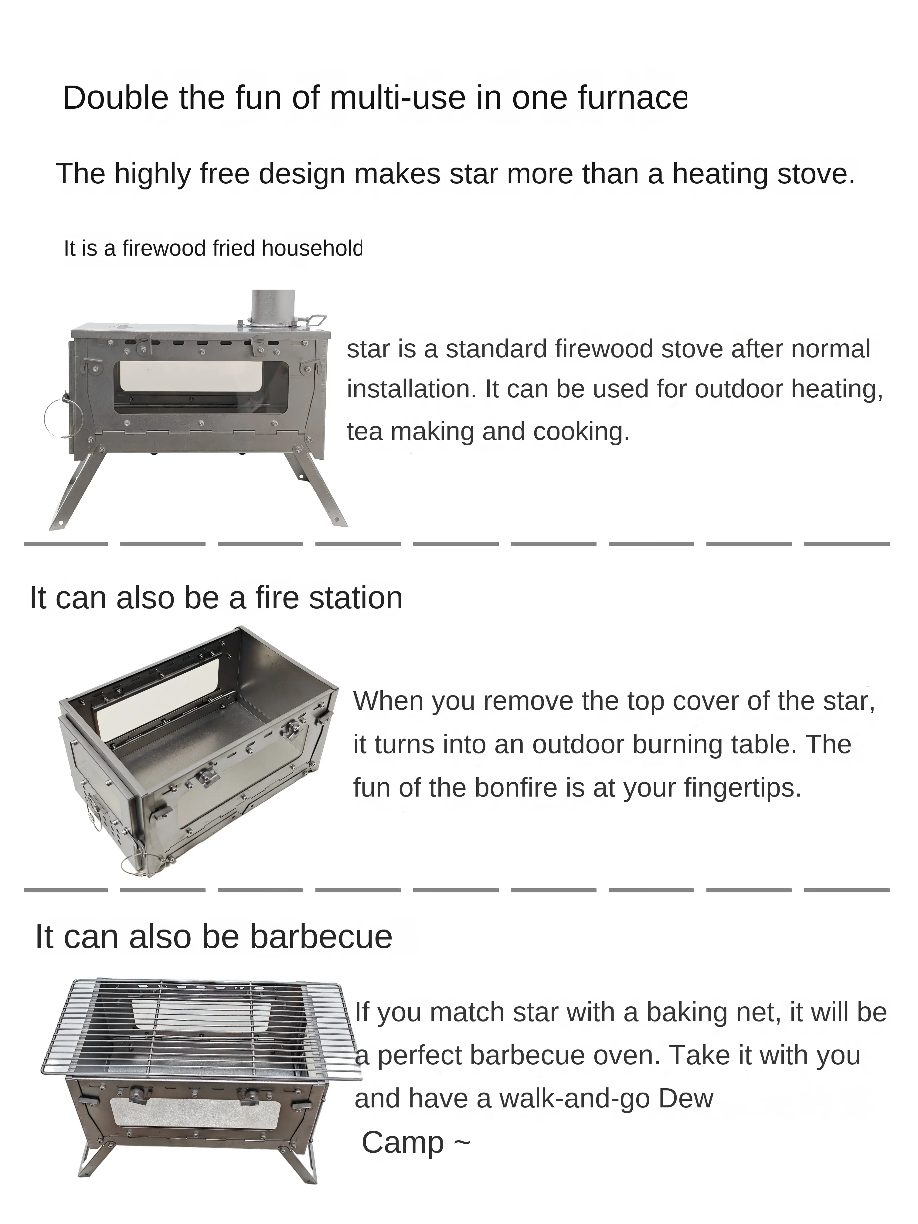 WT Star Ti Titanium Alloy Fold - Camping Cooking Device ulasan dan harga