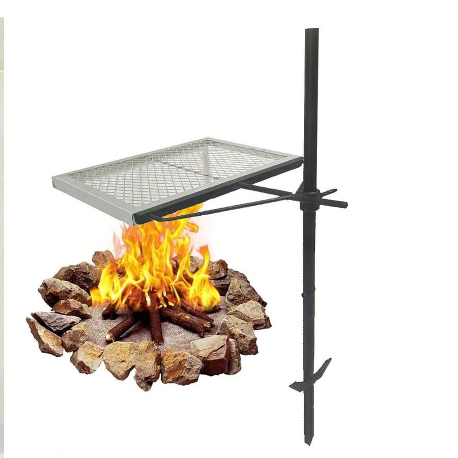 360 ° Adjustable Rotating Camp - Camping Cooking Open Fire ulasan dan harga