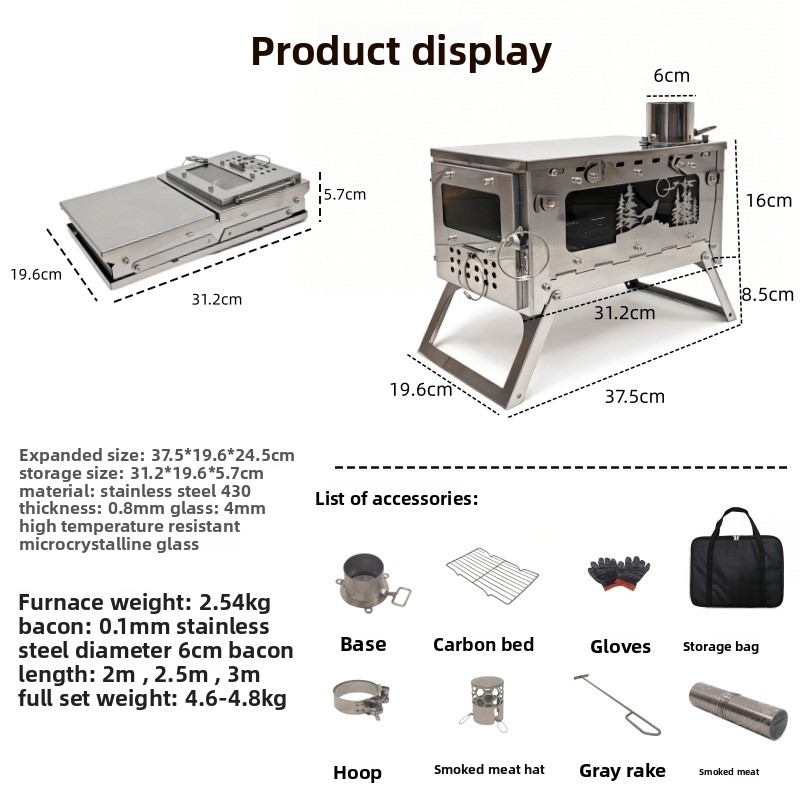 Stainless Steel Foldable Porta - Campfire Cooking In Another World ulasan dan harga