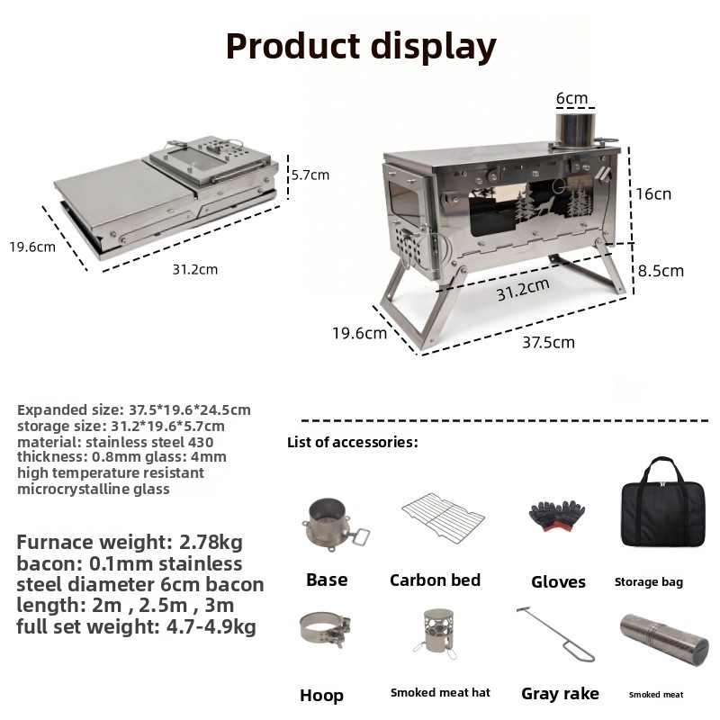 Stainless Steel Foldable Porta - Campfire Cooking In Another World ulasan dan harga