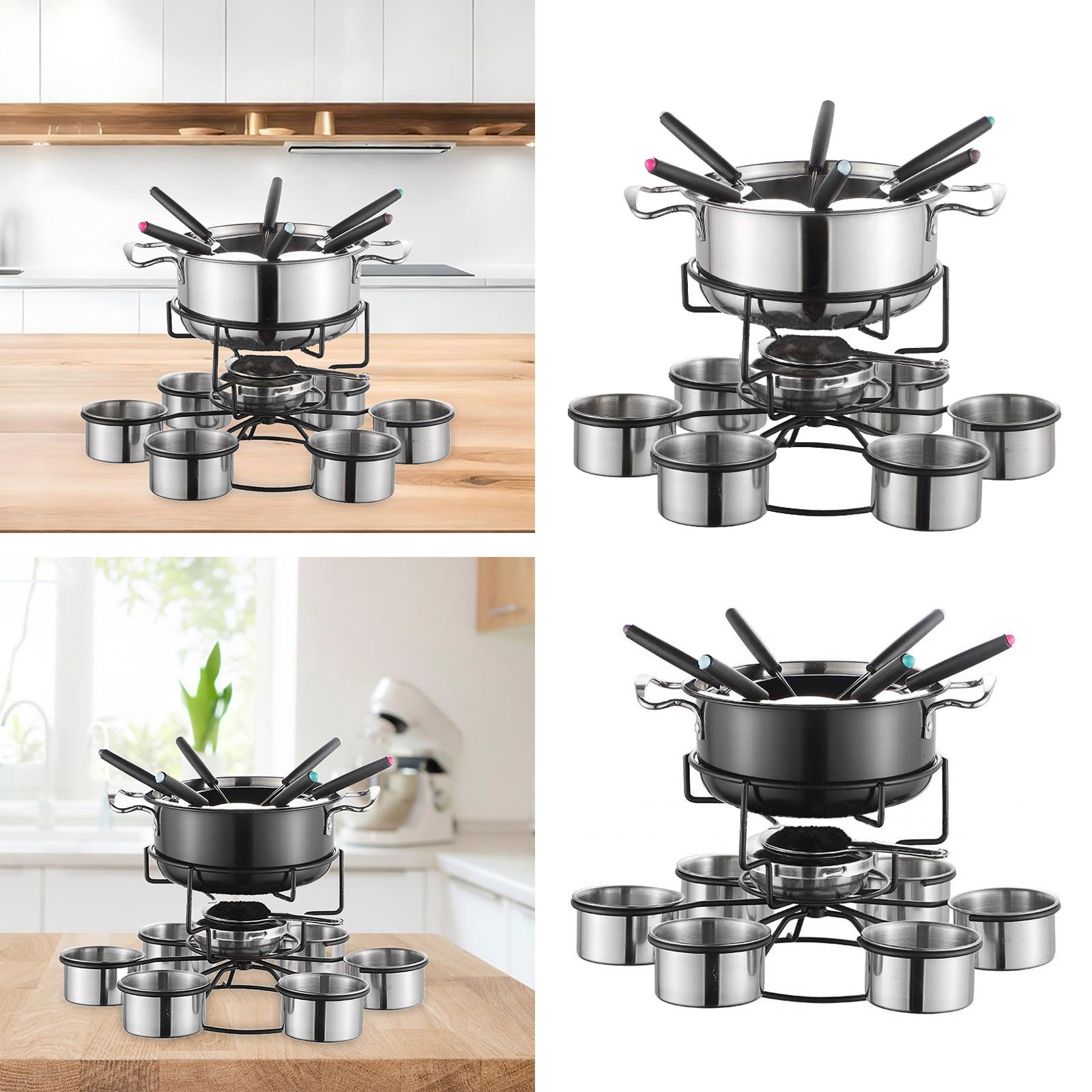 Fondue Pot Set Cooking Stove T - Camping Cooking Pot Stainless Steel ulasan dan harga