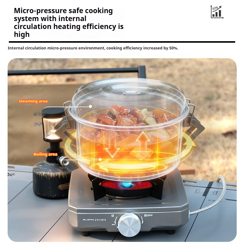 BUERK Outdoor Camping Steamer  - Camping Cooking Pot Stainless Steel ulasan dan harga