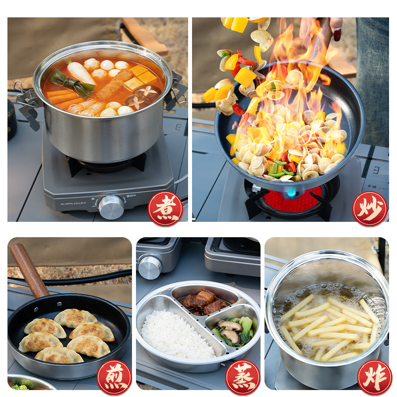 BUERK Outdoor Camping Steamer  - Camping Cooking Pot Stainless Steel ulasan dan harga