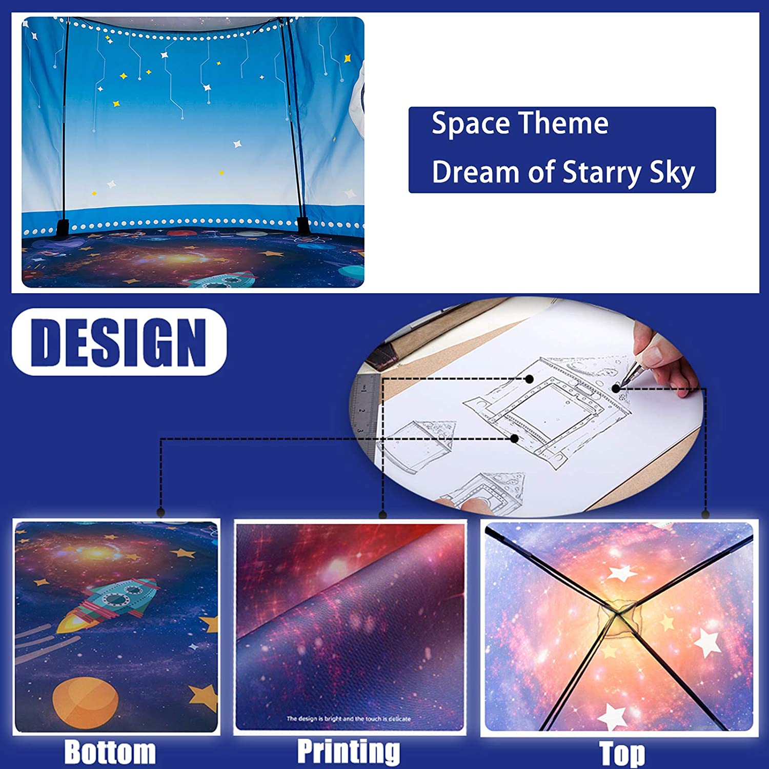 Rocket Ship Kids Tent Pop Up P - Campfire Cooking In Another World ulasan dan harga