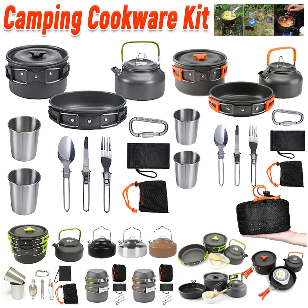 Camping Cookware Kit Kettle Po - Camping Cooking Pot Stainless Steel ulasan dan harga