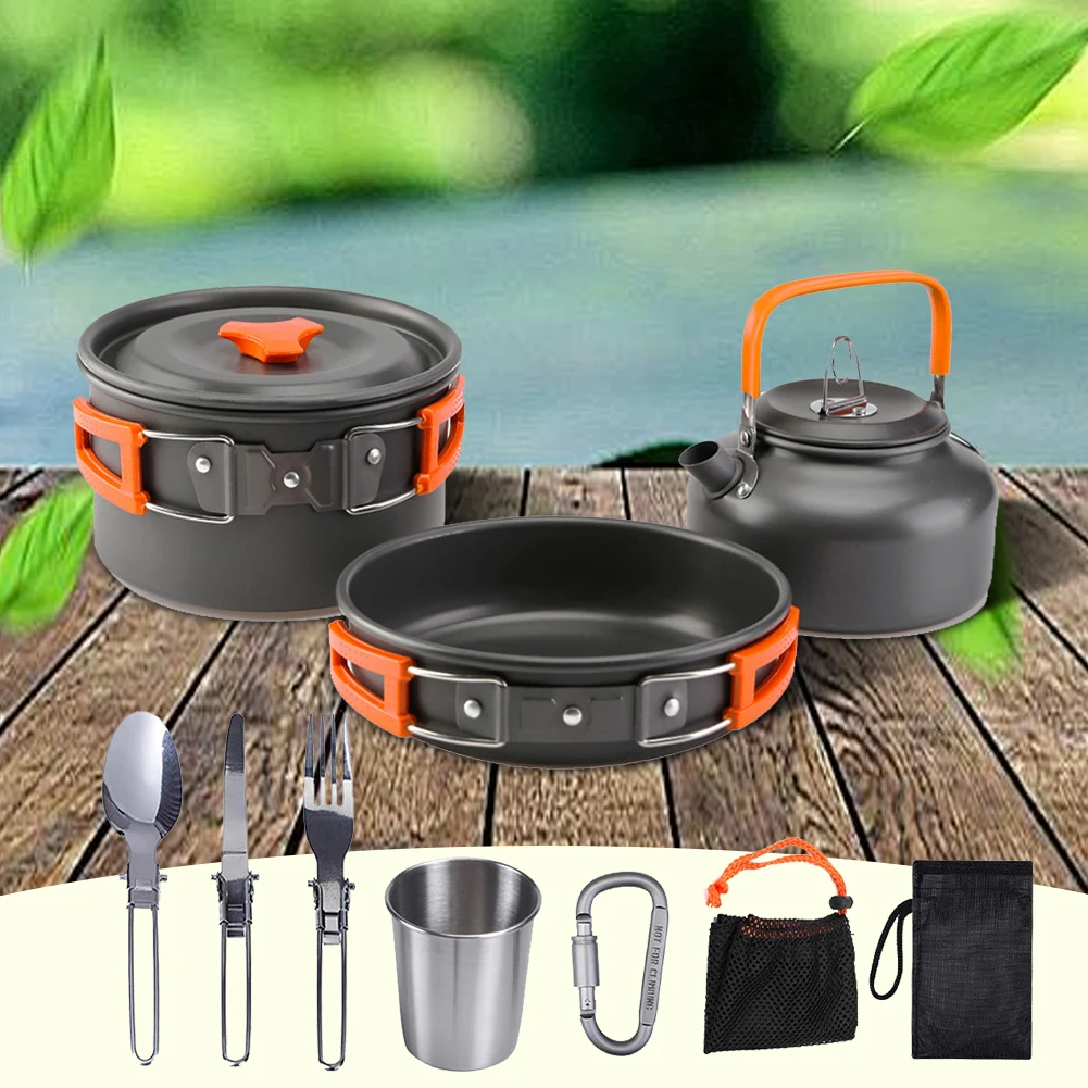 Camping Cookware Kit Kettle Po - Camping Cooking Pot Stainless Steel ulasan dan harga