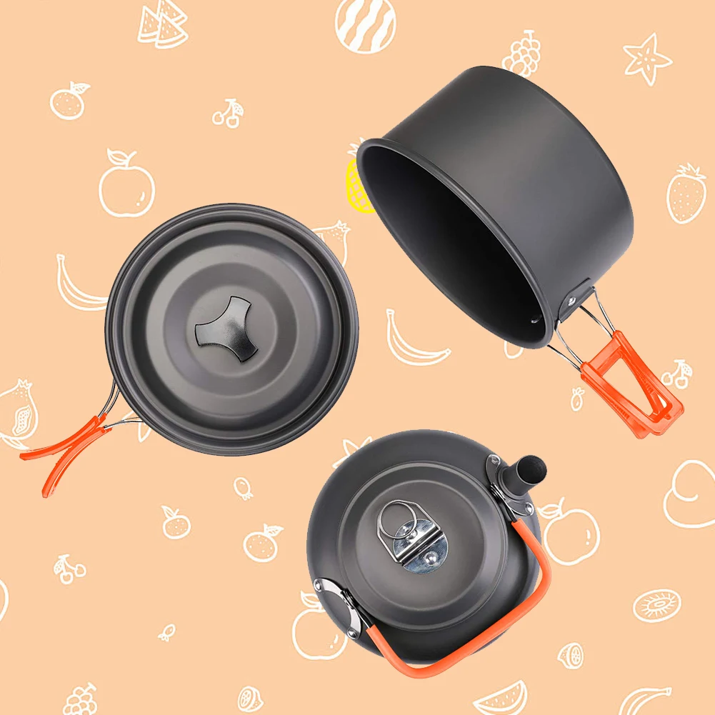 Camping Cookware Kit Kettle Po - Camping Cooking Pot Stainless Steel ulasan dan harga