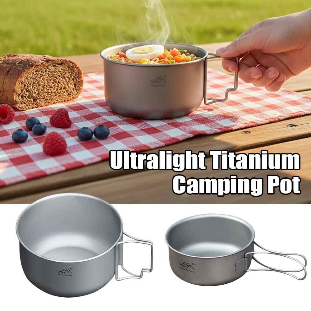 Compact Titanium Alloy Camping - Camping Cooking Noodles ulasan dan harga
