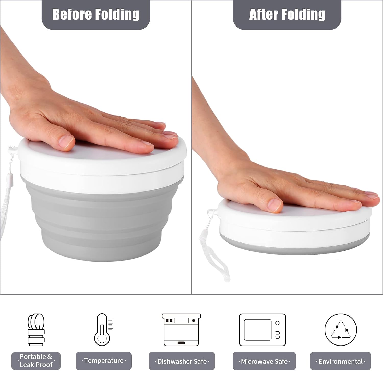 Collapsible Silicone Cup and B - Camp Spork Set ulasan dan harga