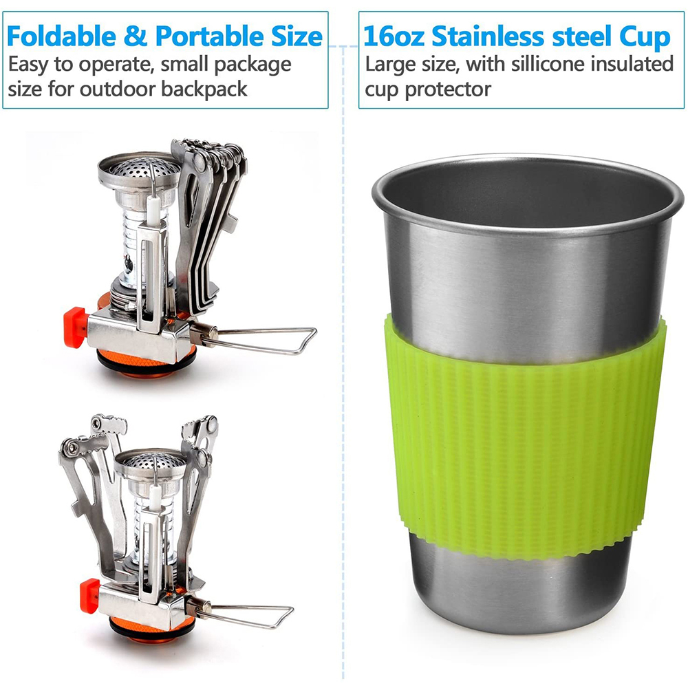 Camping Cookware Kit with Stov - Camping Cooking Device ulasan dan harga